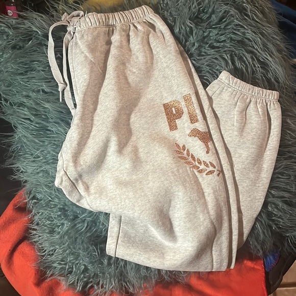 PINK Victoria's Secret Pants - NWT PINK EVERYDAY LOUNGE classic sweatpants , s, light gray